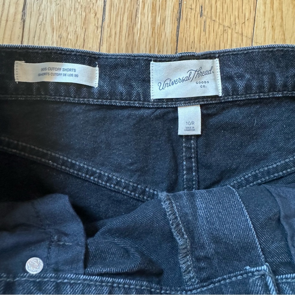 Universal Thread Light Blue & Black High-Rise Denim Jean Shorts Duo - Picture 8 of 9